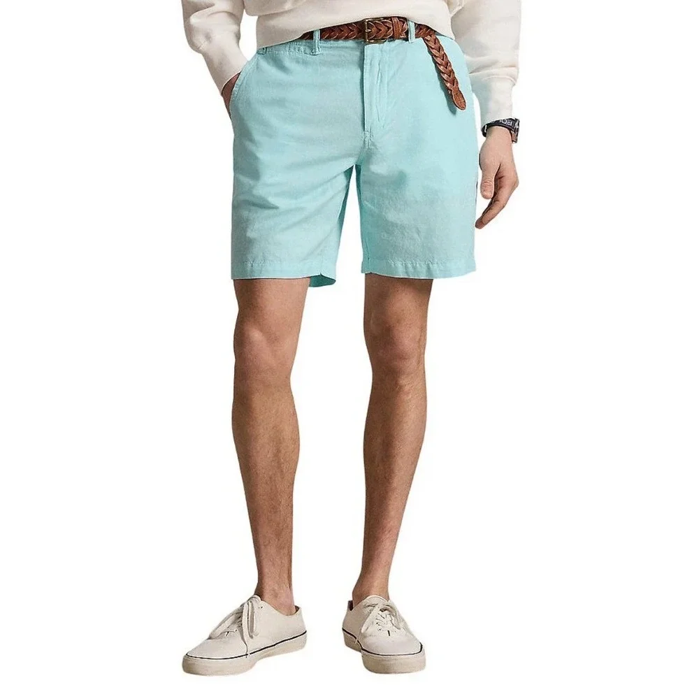 Vineyard Vines Mens 34 Breaker Shorts 9 Inch Cotton Twill Aqua Blue Turquoise
